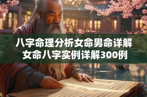八字命理分析女命男命详解 女命八字实例详解300例 八字命理分析女命男命详解 女命八字实例详解300例