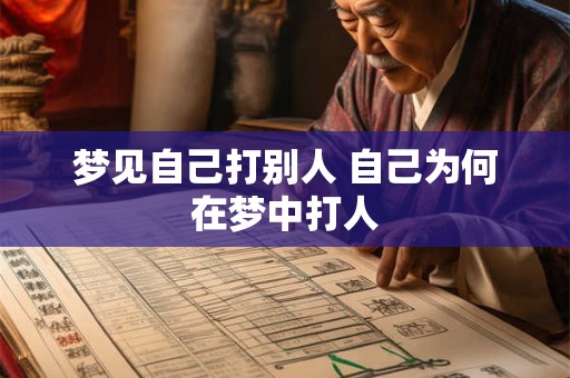 梦见自己打别人 自己为何在梦中打人 梦见自己打别人 自己为何在梦中打人