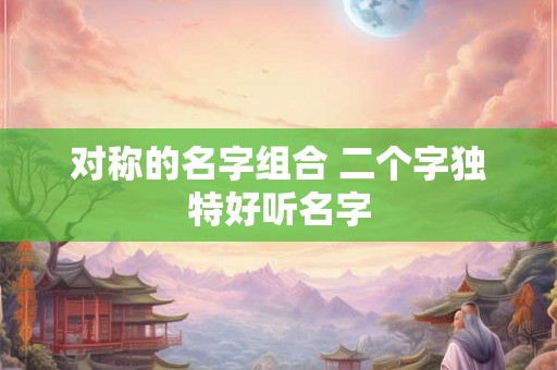 对称的名字组合 二个字独特好听名字