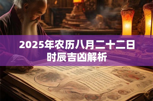 2025年农历八月二十二日时辰吉凶解析 2025年农历八月二十二日时辰吉凶解析
