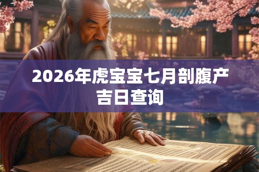 2026年虎宝宝七月剖腹产吉日查询 2026年虎宝宝七月剖腹产吉日查询