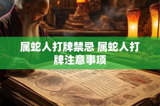 属蛇人打牌禁忌 属蛇人打牌注意事项 属蛇人打牌禁忌 属蛇人打牌注意事项