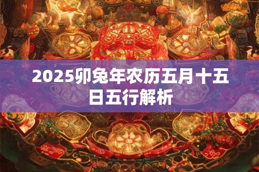 2025卯兔年农历五月十五日五行解析 2025卯兔年农历五月十五日五行解析