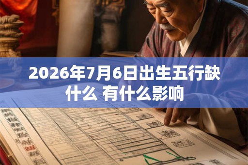 2026年7月6日出生五行缺什么 有什么影响 2026年7月6日出生五行缺什么 有什么影响