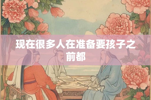 现在很多人在准备要孩子之前都 现在很多人在准备要孩子之前都