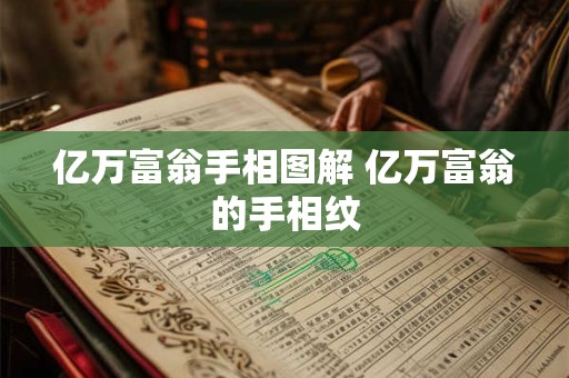 亿万富翁手相图解 亿万富翁的手相纹 亿万富翁手相图解 亿万富翁的手相纹