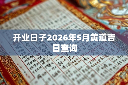 开业日子2026年5月黄道吉日查询 开业日子2026年5月黄道吉日查询