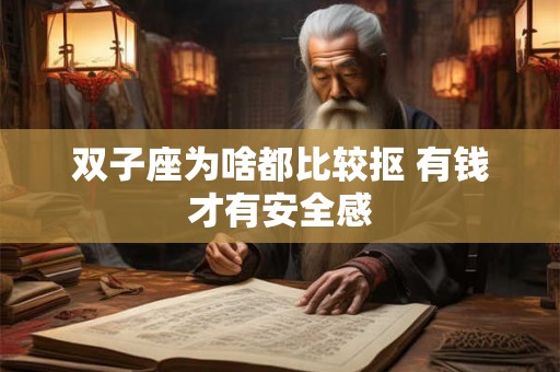 双子座为啥都比较抠 有钱才有安全感 双子座为啥都比较抠 有钱才有安全感