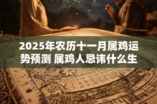 2025年农历十一月属鸡运势预测 属鸡人忌讳什么生肖 2025年农历十一月属鸡运势预测 属鸡人忌讳什么生肖