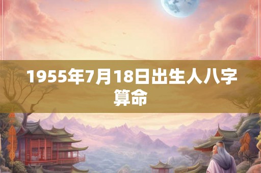 1955年7月18日出生人八字算命 1955年7月18日出生人八字算命