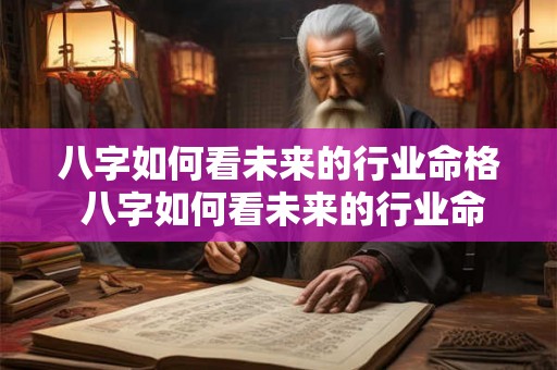 八字如何看未来的行业命格 八字如何看未来的行业命格呢 八字如何看未来的行业命格 八字如何看未来的行业命格呢