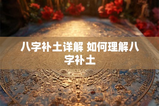 八字补土详解 如何理解八字补土 八字补土详解 如何理解八字补土