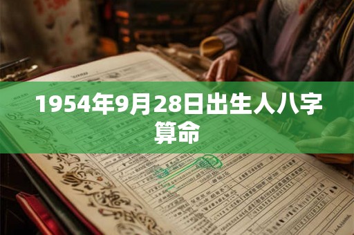 1954年9月28日出生人八字算命