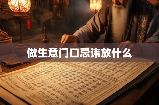 做生意门口忌讳放什么