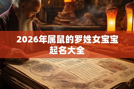 2026年属鼠的罗姓女宝宝起名大全 2026年属鼠的罗姓女宝宝起名大全