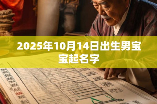 2025年10月14日出生男宝宝起名字 2025年10月14日出生男宝宝起名字