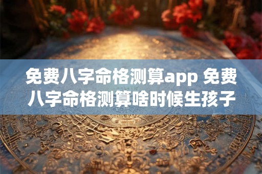 免费八字命格测算app 免费八字命格测算啥时候生孩子