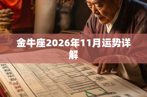 金牛座2026年11月运势详解 金牛座2026年11月运势详解