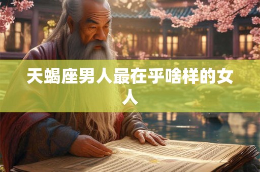 天蝎座男人最在乎啥样的女人