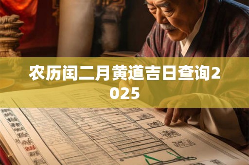 农历闰二月黄道吉日查询2025 农历闰二月黄道吉日查询2025
