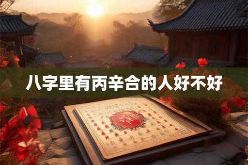 八字里有丙辛合的人好不好