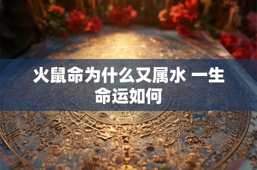 火鼠命为什么又属水 一生命运如何