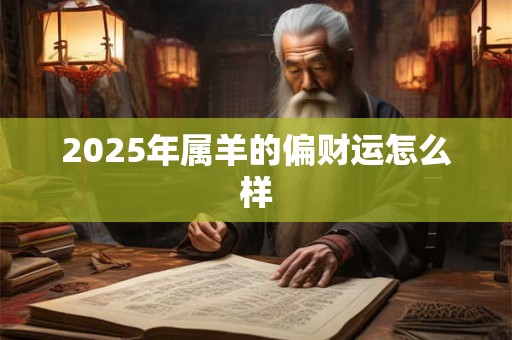 2025年属羊的偏财运怎么样 2025年属羊的偏财运怎么样