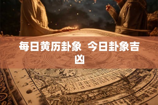 每日黄历卦象 今日卦象吉凶 每日黄历卦象 今日卦象吉凶