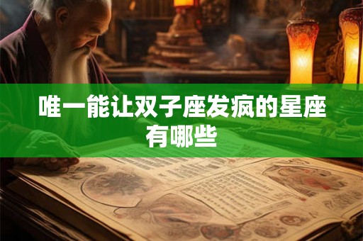 唯一能让双子座发疯的星座有哪些 唯一能让双子座发疯的星座有哪些