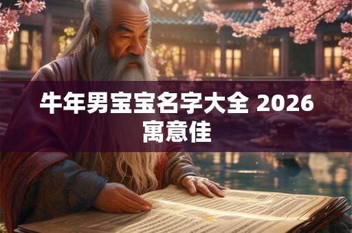 牛年男宝宝名字大全 2026寓意佳 牛年男宝宝名字大全 2026寓意佳