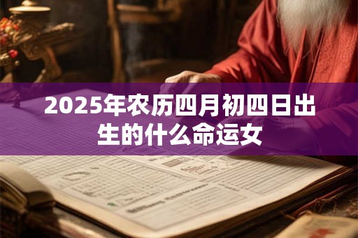 2025年农历四月初四日出生的什么命运女 2025年农历四月初四日出生的什么命运女