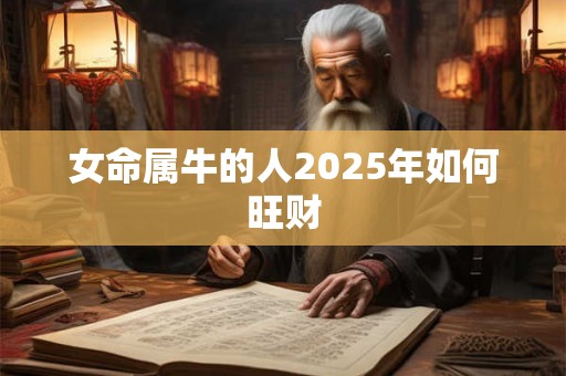 女命属牛的人2025年如何旺财 女命属牛的人2025年如何旺财