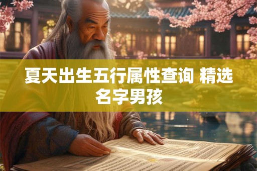 夏天出生五行属性查询 精选名字男孩 夏天出生五行属性查询 精选名字男孩