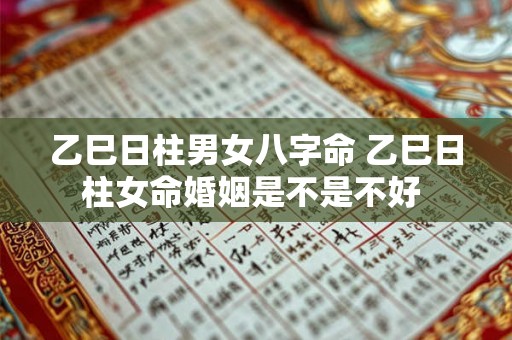 乙巳日柱男女八字命 乙巳日柱女命婚姻是不是不好 乙巳日柱男女八字命 乙巳日柱女命婚姻是不是不好