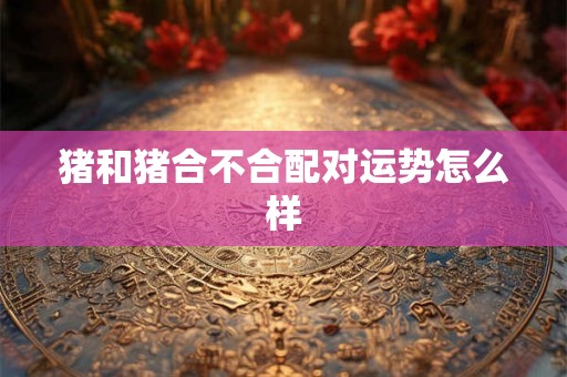 猪和猪合不合配对运势怎么样