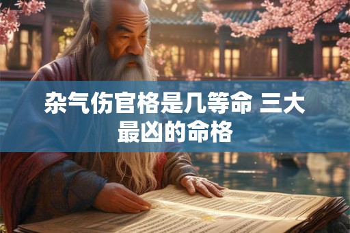 杂气伤官格是几等命 三大最凶的命格 杂气伤官格是几等命 三大最凶的命格