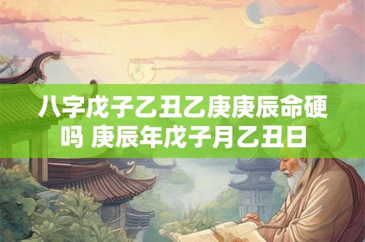 八字戊子乙丑乙庚庚辰命硬吗 庚辰年戊子月乙丑日