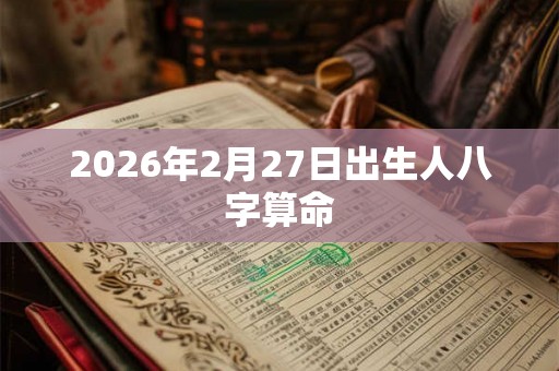 2026年2月27日出生人八字算命 2026年2月27日出生人八字算命