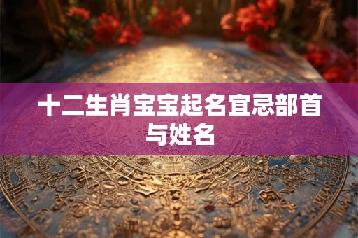 十二生肖宝宝起名宜忌部首与姓名 十二生肖宝宝起名宜忌部首与姓名