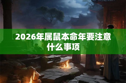 2026年属鼠本命年要注意什么事项 2026年属鼠本命年要注意什么事项
