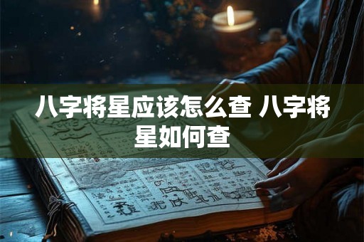 八字将星应该怎么查 八字将星如何查 八字将星应该怎么查 八字将星如何查