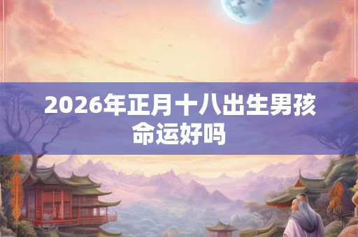 2026年正月十八出生男孩命运好吗 2026年正月十八出生男孩命运好吗