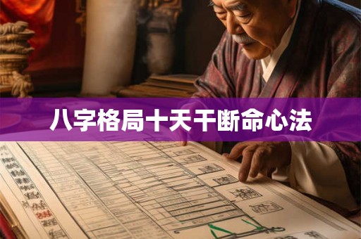 八字格局十天干断命心法 八字格局十天干断命心法
