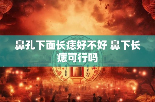 鼻孔下面长痣好不好 鼻下长痣可行吗 鼻孔下面长痣好不好 鼻下长痣可行吗