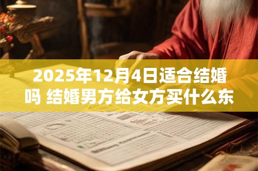 2025年12月4日适合结婚吗 结婚男方给女方买什么东西 2025年12月4日适合结婚吗 结婚男方给女方买什么东西
