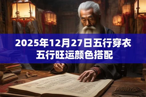 2025年12月27日五行穿衣 五行旺运颜色搭配