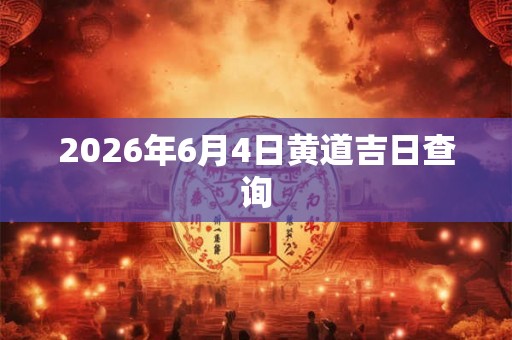 2026年6月4日黄道吉日查询 2026年6月4日黄道吉日查询