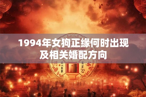 1994年女狗正缘何时出现及相关婚配方向 1994年女狗正缘何时出现及相关婚配方向
