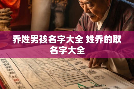 乔姓男孩名字大全 姓乔的取名字大全 乔姓男孩名字大全 姓乔的取名字大全