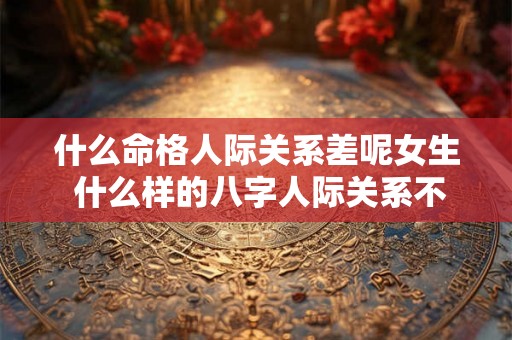 什么命格人际关系差呢女生 什么样的八字人际关系不好 什么命格人际关系差呢女生 什么样的八字人际关系不好